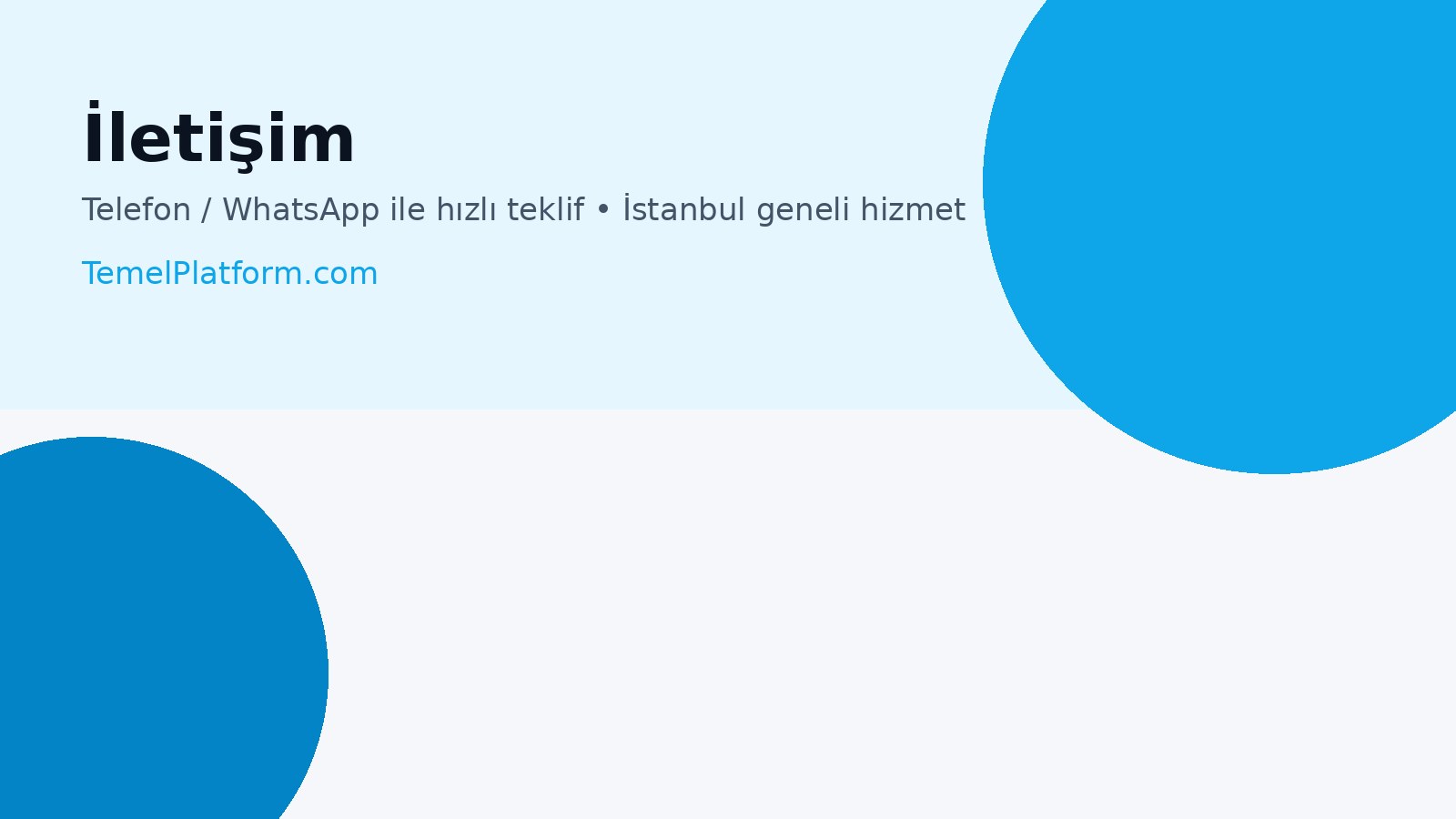 Temel Platform iletişim